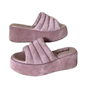 Free People NIB almost paradise suede platform sandals
